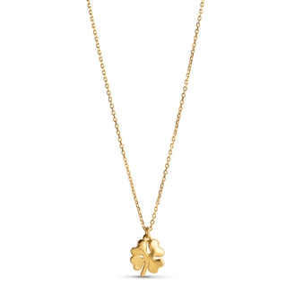 Enamel Copenhagen Organic Clover Necklace Guld